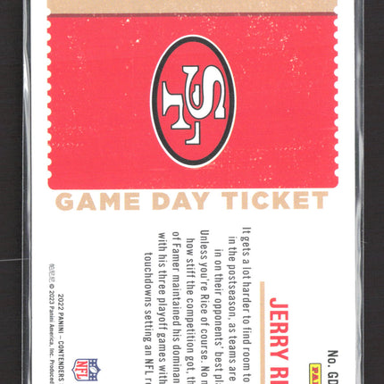 2023 Panini Contenders Game Day Ticket Jerry Rice #GDT-JRI