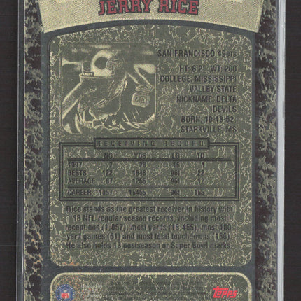 1998 Topps Gold Label Leading Legends Jerry Rice #LL1