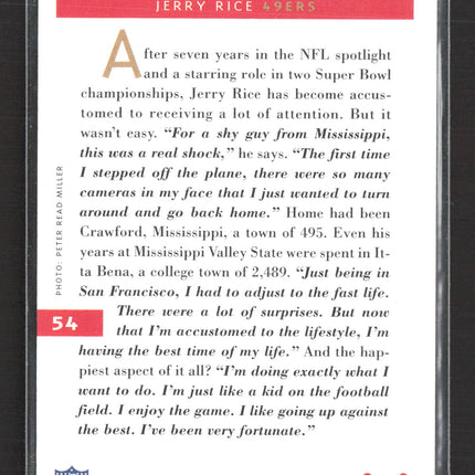 1992 Pro Line Profiles Jerry Rice #54