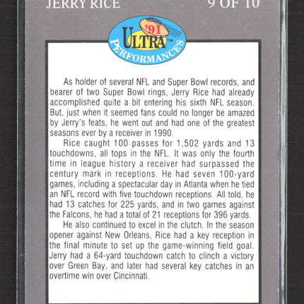 1991 Fleer Ultra Ultra Performances Jerry Rice #9