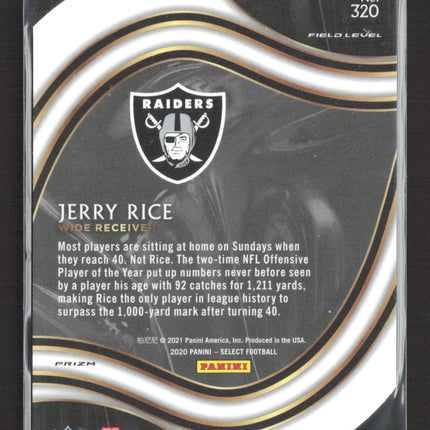 2021 Panini Select Prizm Jerry Rice #320 Field Level White