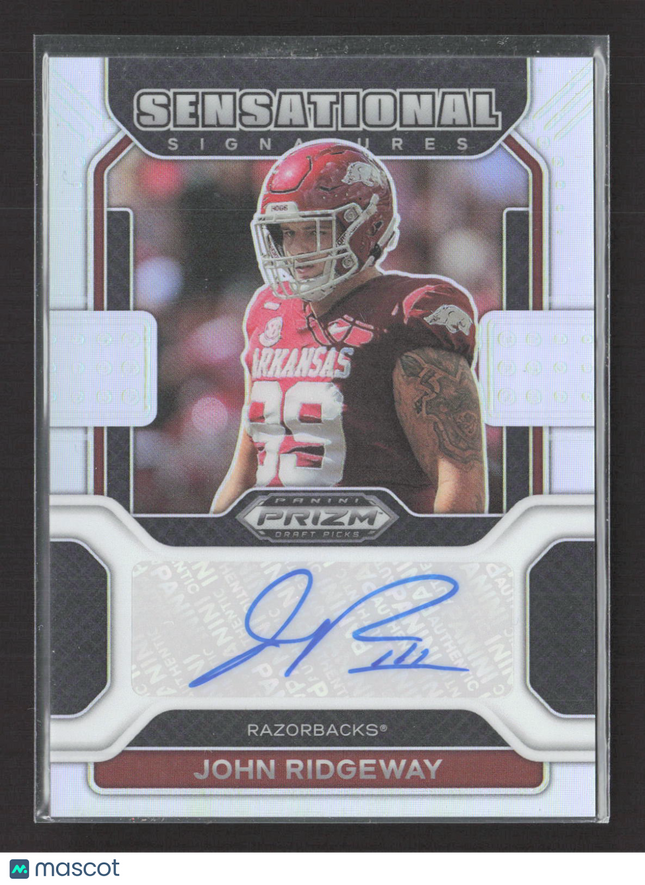 2022 Panini Prizm Draft Picks Sensational Signatures John Ridgeway #SS-JRI Auto
