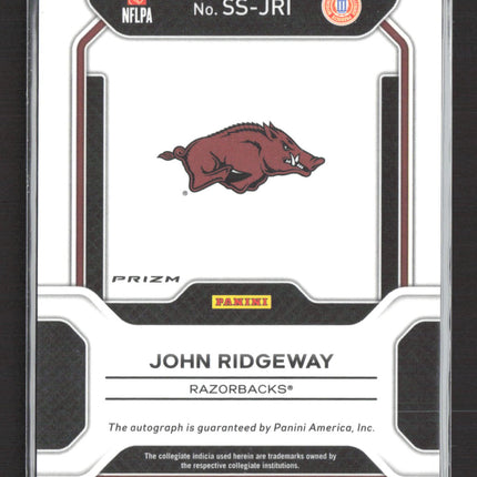 2022 Panini Prizm Draft Picks Sensational Signatures John Ridgeway #SS-JRI Auto