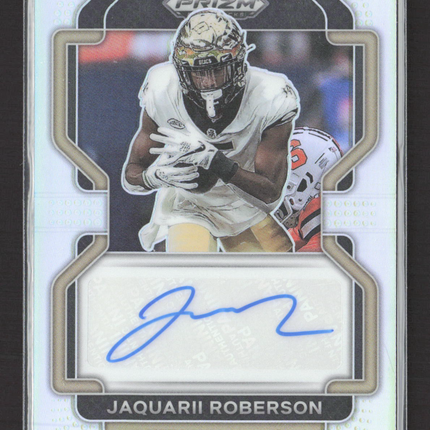 2022 Panini Prizm Draft Picks Jaquarii Roberson #RA-JRO Auto Silver
