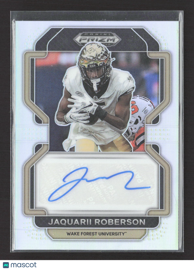2022 Panini Prizm Draft Picks Jaquarii Roberson #RA-JRO Auto Silver