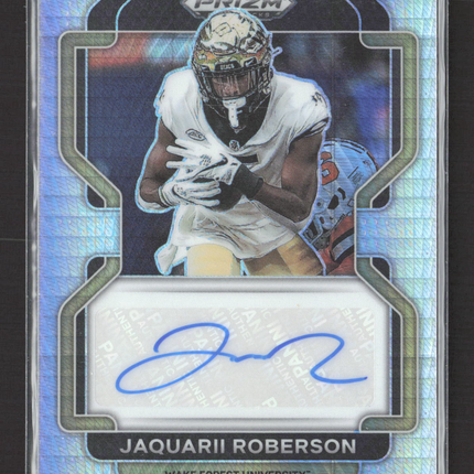 2022 Panini Prizm Draft Picks Jaquarii Roberson #RA-JRO Prism Auto