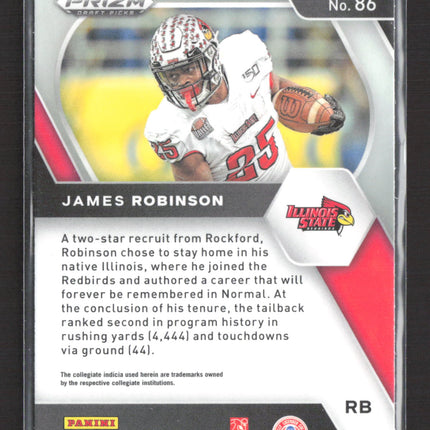 2021 Panini Prizm Draft Picks James Robinson #86 Green