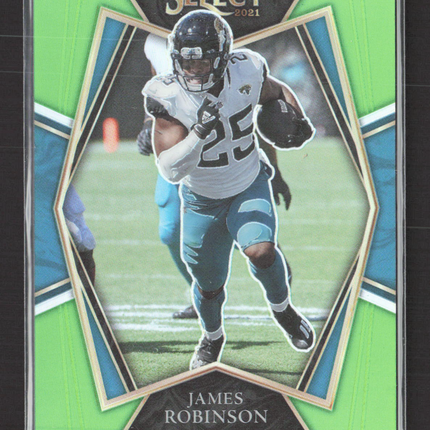 2022 Panini Select Prizm Premier Level James Robinson #117 Green 20/49