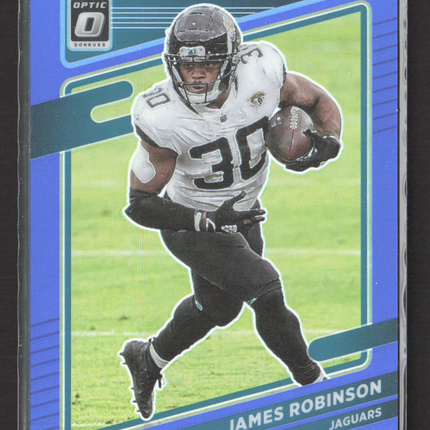 2021 Panini Donruss Optic Football James Robinson #117 Blue 091/179