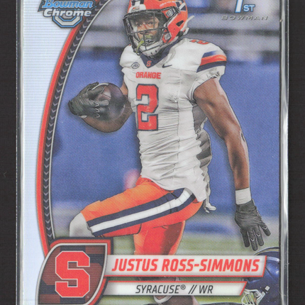 2024 Topps Bowman Chrome University Justus Ross-Simmons #109 Refractor