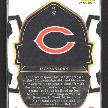 2023 Panini Select Prizm Concourse Jack Sanborn #62 RC