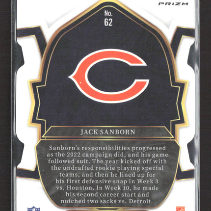 2023 Panini Select Prizm Jack Sanborn #62 Concourse RC
