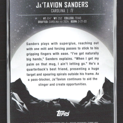 2024 Topps Midnight Ja'Tavion Sanders #15 RC 021/149