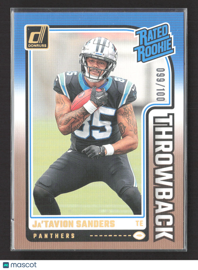 2024 Donruss Throwback Ja'Tavion Sanders #26 Bronze 099/100