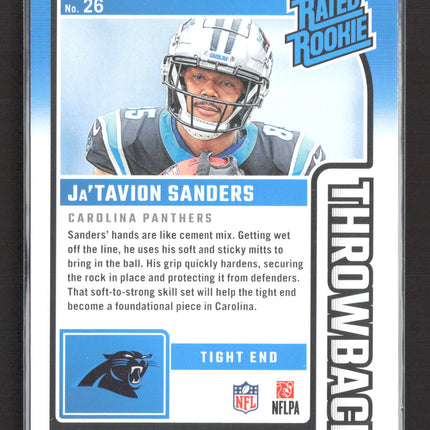 2024 Donruss Throwback Ja'Tavion Sanders #26 Bronze 099/100