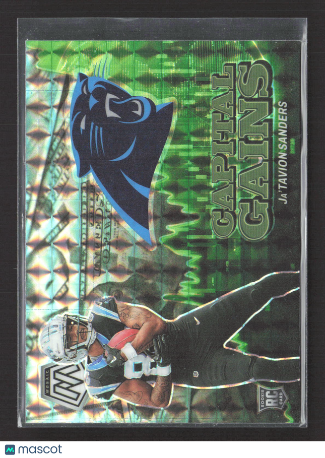 2024 Panini Mosaic Prizm Capital Gains Ja'Tavion Sanders #14 RC