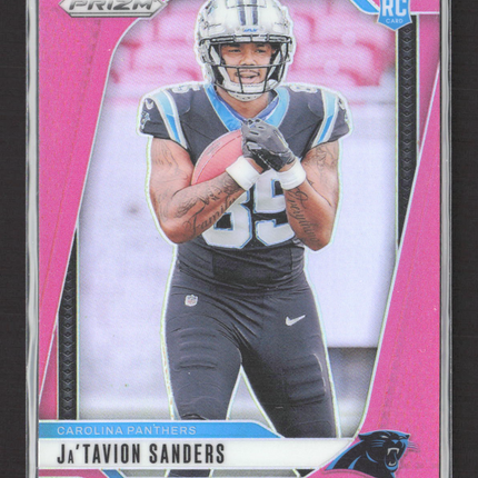 2024 Panini Prizm Football Ja'Tavion Sanders #343 Pink RC