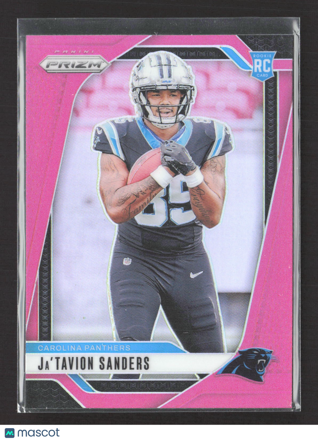 2024 Panini Prizm Football Ja'Tavion Sanders #343 Pink RC