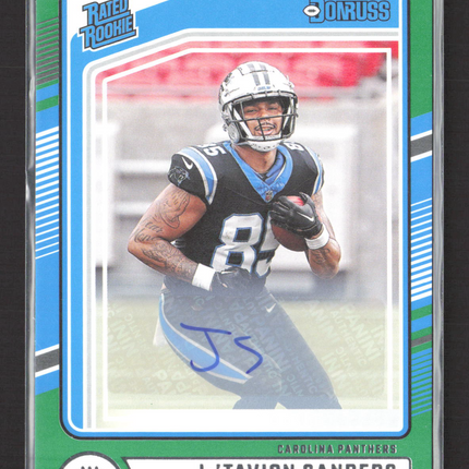 2024 Panini Donruss Ja'Tavion Sanders #317 Green Auto