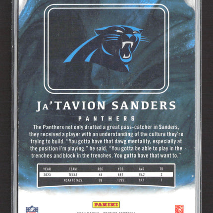 2024 Panini Origins Ja'Tavion Sanders #140 RC 49/99 Blue