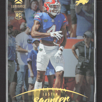 2023 Panini Luminance Football Justin Shorter #168 RC /200