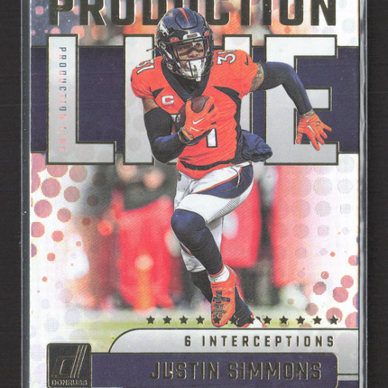 2023 Panini Donruss Production Line Justin Simmons #PDL-20