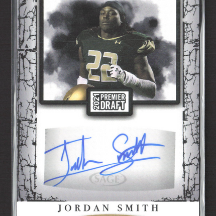 2021 SAGE Premier Draft Jordan Smith #A47 Auto
