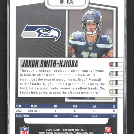 2023 Panini Absolute Football Jaxon Smith-Njigba #109 RC