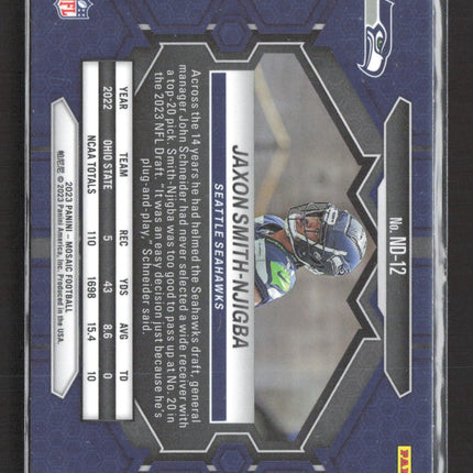 2023 Panini Mosaic NFL Debut Jaxon Smith-Njigba #ND-12 RC