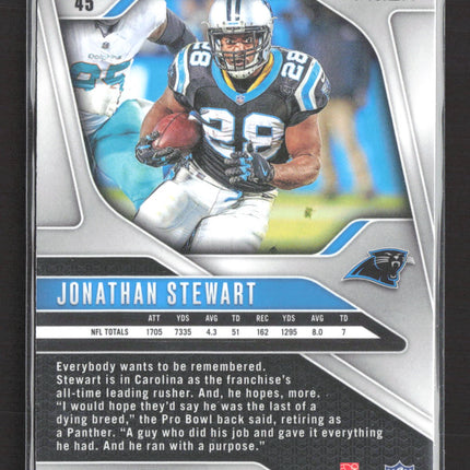 2024 Panini Prizm Jonathan Stewart #45 Orange Ice