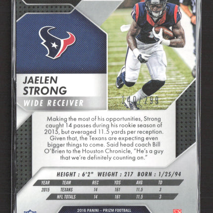 2016 Panini Prizm Jaelen Strong #80 Orange 140/299