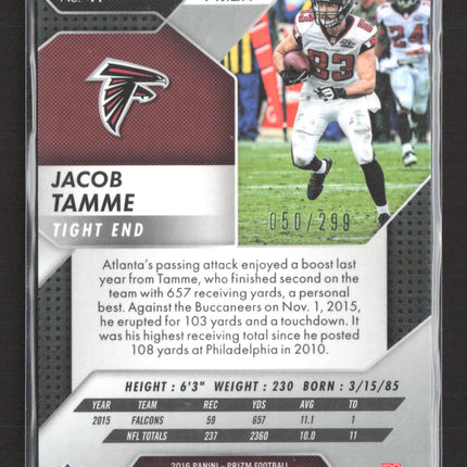 2016 Panini Prizm Jacob Tamme #41 Orange /299