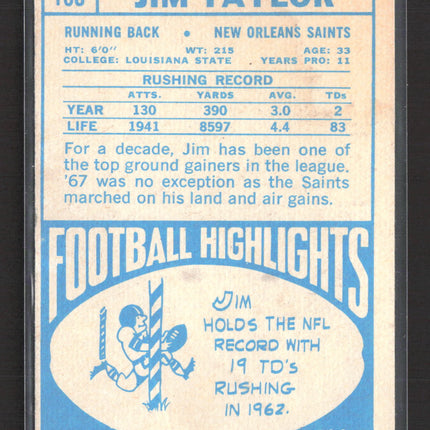 1968 Topps Jim Taylor #160