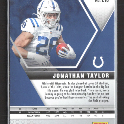 2020 Panini Mosaic Jonathan Taylor #216 RC