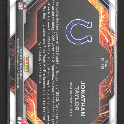 2023 Panini Prizm Fireworks Jonathan Taylor #F-16