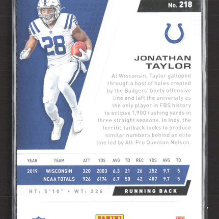 2020 Panini Playoff Jonathan Taylor #218 RC