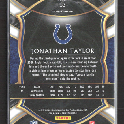 2021 Panini Select Concourse Jonathan Taylor #53 RC