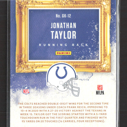 2021 Panini Chronicles Gridiron Kings Jonathan Taylor #GK-12 RC Pink
