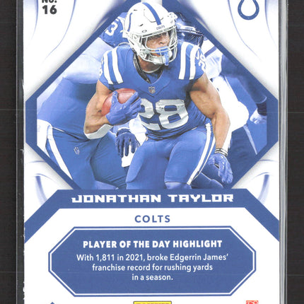 2022 Panini Player of the Day Jonathan Taylor #16