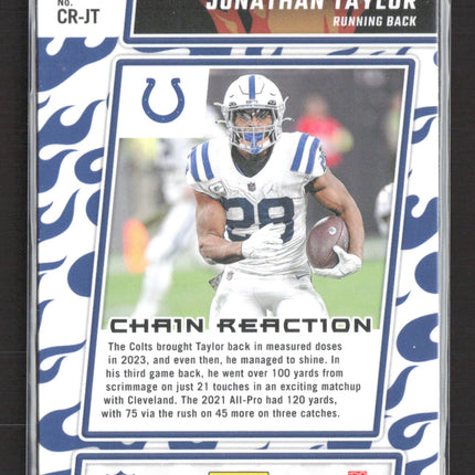 2023 Panini Donruss Optic Chain Reaction Jonathan Taylor #CR-JT Holo