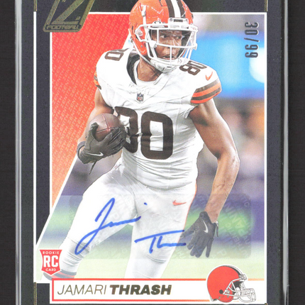 2024 Panini Zenith Football Jamari Thrash #141 RC 30/99 Auto