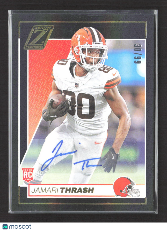 2024 Panini Zenith Football Jamari Thrash #141 RC 30/99 Auto