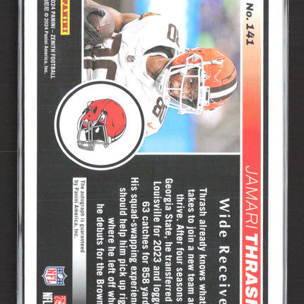 2024 Panini Zenith Football Jamari Thrash #141 RC 30/99 Auto