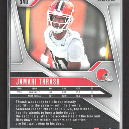 2024 Panini Prizm Jamari Thrash #340 Orange Disco RC