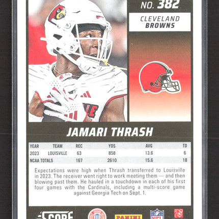 2024 Panini Score Jamari Thrash #382 Green RC