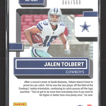 2022 Panini Donruss Football Jalen Tolbert #331 Purple 089/500