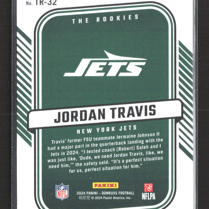 2024 Donruss The Rookies Jordan Travis #TR-32 Checkerboard