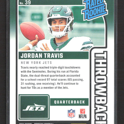 2024 Panini Donruss Throwback Jordan Travis #39