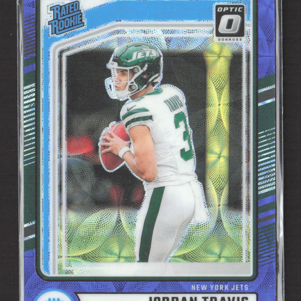 2024 Panini Donruss Optic Prizm Jordan Travis #349 Blue Scope