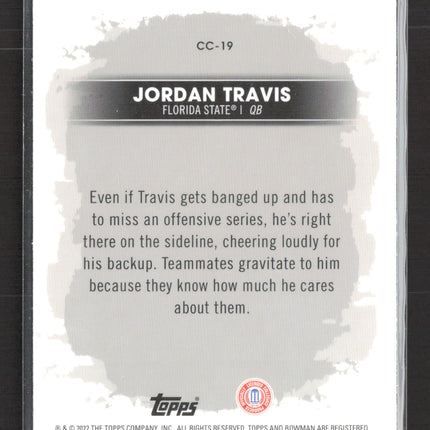 2022 Bowman University Campus Captains Jordan Travis #CC-19